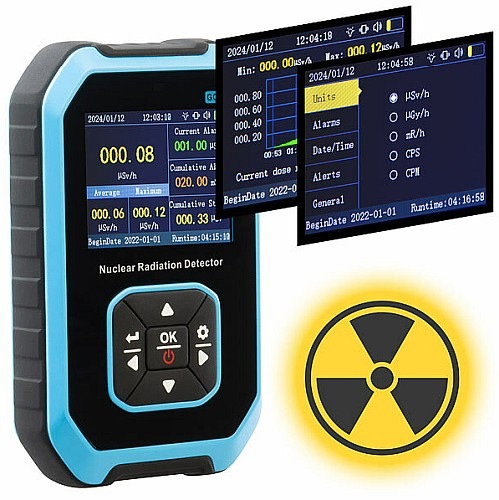 Strahlungswerte zuhause und in der Umwelt messen: AGT Digitaler Akku-Geigerzähler & Dosimeter, Beta-/Gamma-/Röntgenstrahlung