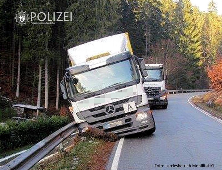 POL-PPWP: Lkw in der Bredouille