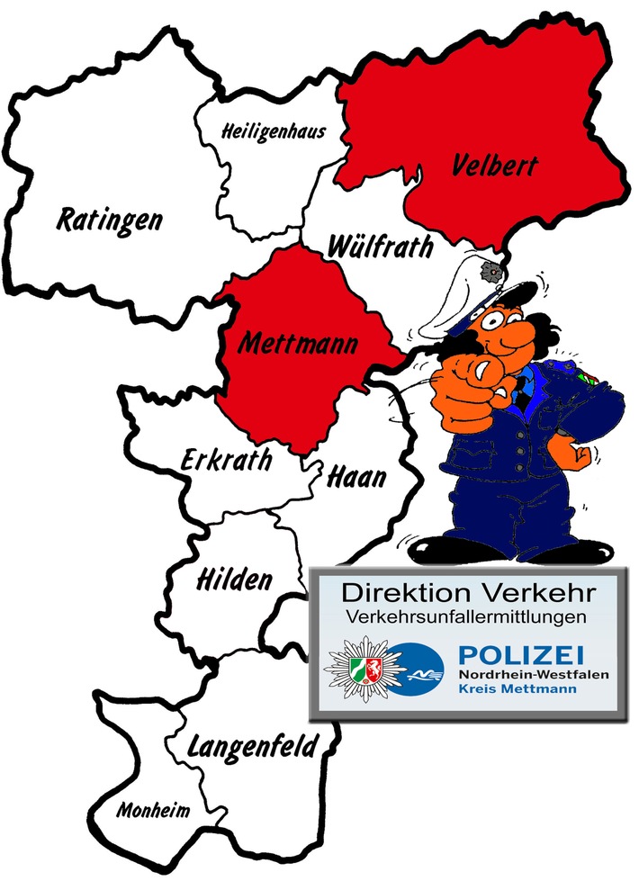 POL-ME: Verkehrsunfallfluchten aus dem Kreisgebiet - Velbert / Mettmann - 2102099