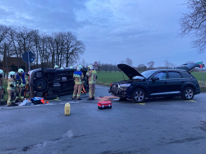 POL-COE: Lüdinghausen, Stadtfeldstraße, Baumschulenweg / Unfall mit zwei verletzten Personen