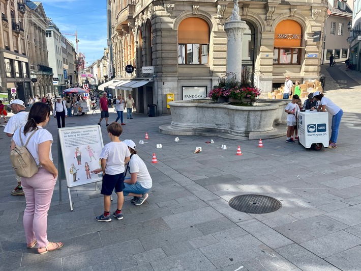 Medienmitteilung: «Mit Kreide und Lupe gegen Littering in Basel»