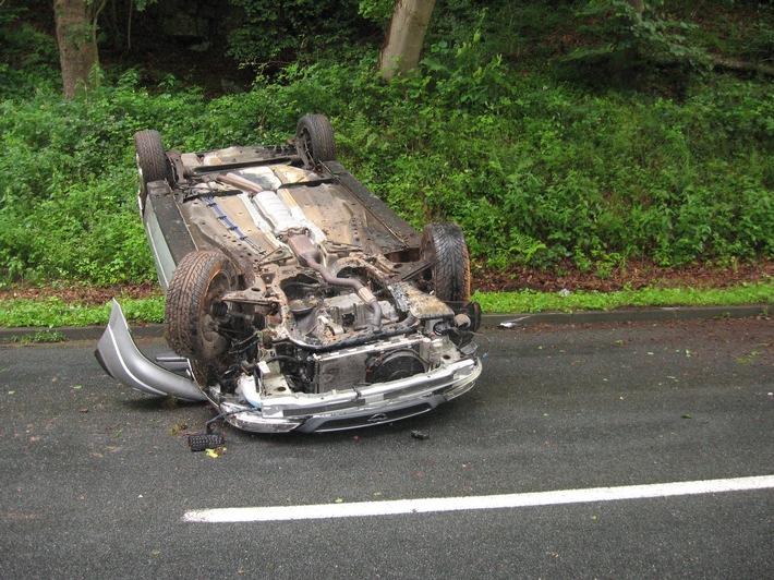 POL-HOL: Kreisstraße 50 - Holzminden - Neuhaus: Fuchs ausgewichen - PKW überschlagen - Fahrer blieb unverletzt -