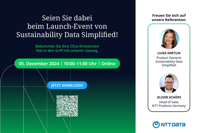NTT DATA Business Solutions vereinfacht CO2e-Dokumentation mit der Produktneuheit Sustainability Data Simplified