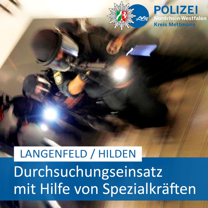 POL-ME: Durchsuchungen unter Mithilfe von Spezialeinsatzkräften - Langenfeld / Hilden - 2305027