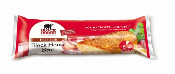 Wichtige Kundeninformation (Warenrückruf) zu den Produkten "Block House Brot Knoblauch" und "Block House Brot Kräuterpesto"