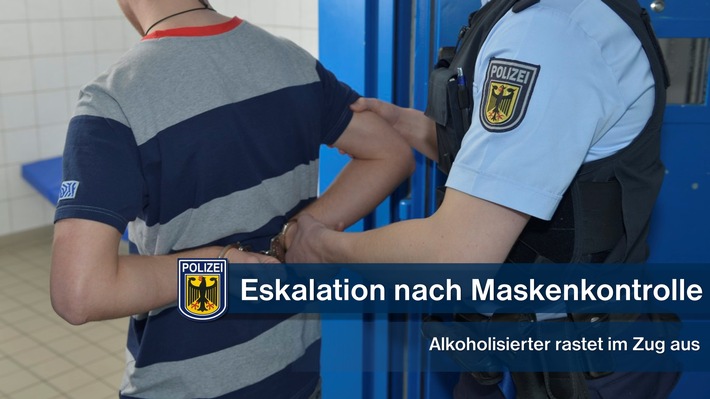 Bundespolizeidirektion München: Eskalation nach Maskenkontrolle / Alkoholisierter rastet im Zug aus