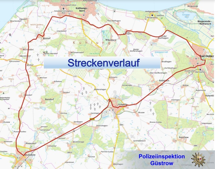 POL-GÜ: Verkehrseinschränkungen zum 23. Bikergottesdienst am 8. Mai 2022 in Bad Doberan und Umland