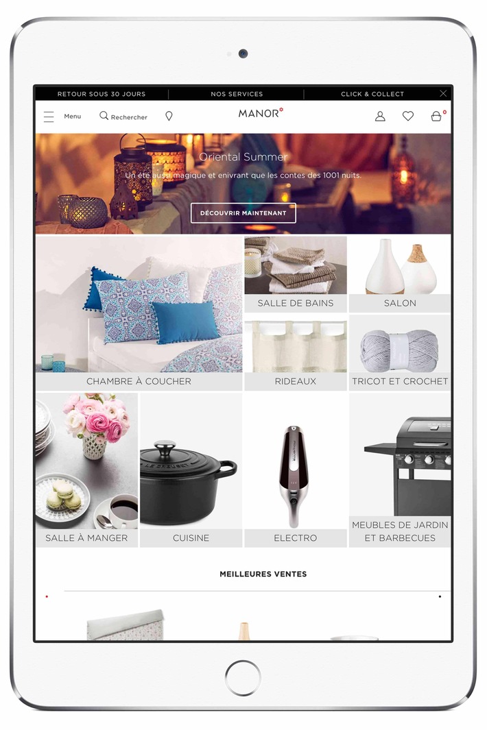 manor.ch neu mit Heim & Haushalt