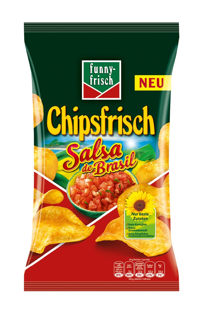 funny-frisch kürt die Champion-Chips 2013: Salsa de Brasil überzeugt die Snack-Fans