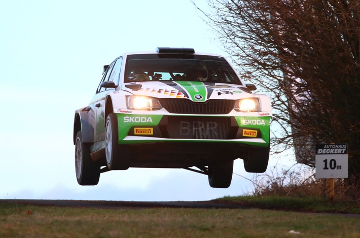 Fabian Kreim/Tobias Braun streben in der Deutschen Rallye-Meisterschaft zweiten Sieg an, SKODA AUTO Deutschland verspricht tolle Show in Sachsen (FOTO)