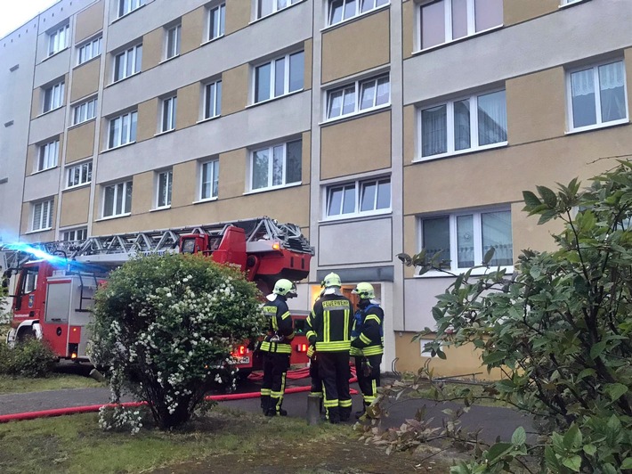 POL-SN: Küchenbrand in der Friedrich-Engels-Straße