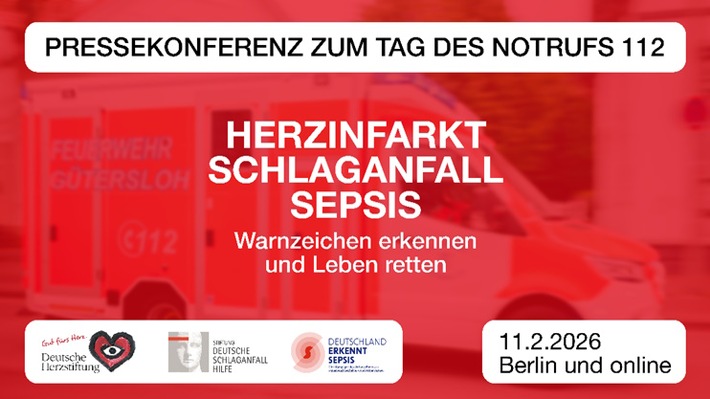 Einladung: Hybrid-Pressekonferenz zum Tag des Notrufs