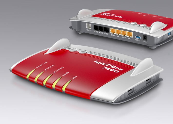 Neue FRITZ!Box 7490 von AVM am Start - Gigabit-FRITZ!Box mit WLAN AC für das schnellste Heimnetz (BILD)