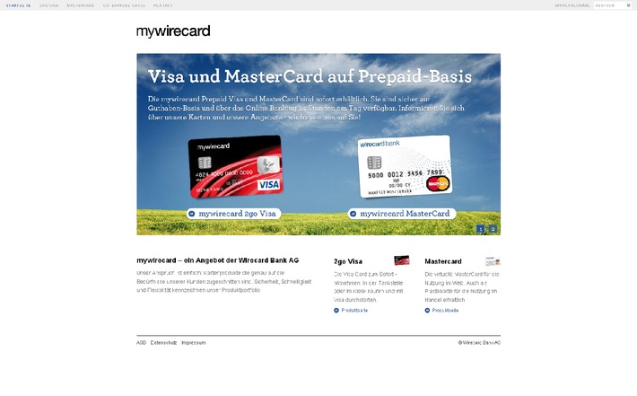 Prepaid-Angebot der Wirecard Bank AG vereint ab sofort das Beste aus zwei Welten unter der Marke mywirecard / Individuelle Kundenbedürfnisse werden einmal mehr erfüllt (mit Bild)