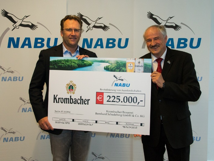 Krombacher spendet 225.000 EUR an den NABU - Neues Leben für die Auen in Burgdorf und Gifhorn