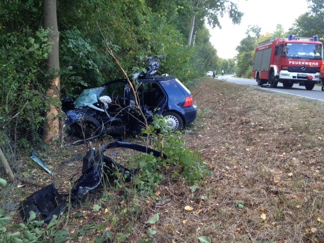 POL-WL: ++ Fahranfänger stirbt bei Baumunfall - Polizei prüft Handynutzung (Foto!)