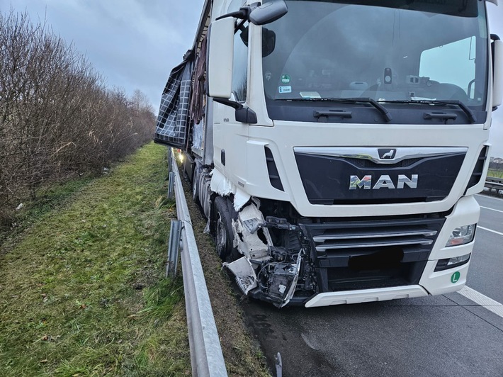 FW-ROW: LKW Unfall auf der Autobahn A 1