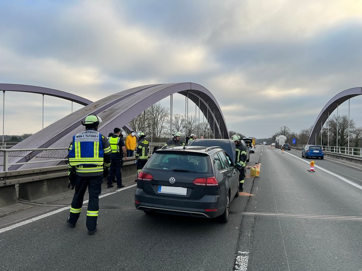 FW-WRN: Zwei Verkehrsunfälle auf der Autobahn 1 bei Werne