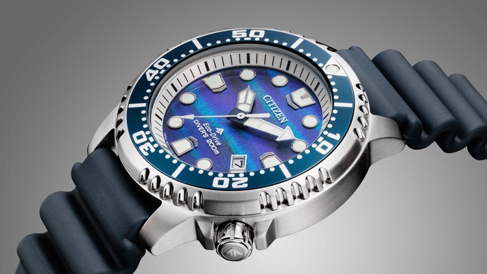Limitierte Taucheruhr: CITIZEN PROMASTER Blue Ocean mit aquatischem Zifferblatt und Eco-Drive