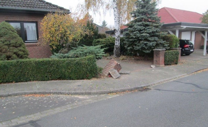 POL-LG: ++ Grundstückspfeiler umgefahren und geflüchtet ++ "uneinsichtig" - betrunken geparkten Pkw angefahren - Ingewahrsamnahme nach mehrmaliger Trunkenheitsfahrt ++ Warnung vor ... ++