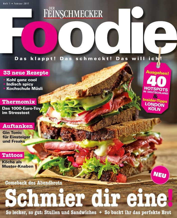Neu abgeschmeckt und aufgemischt: FOODIE, das junge Magazin vom FEINSCHMECKER, geht mit neuer Themenvielfalt ins zweite Jahr seines Bestehens