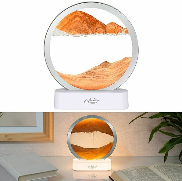 Dekorative und entspannende LED-Beleuchtung: infactory LED-Sandbild mit USB-Betrieb, 16 x 4 x 19 cm