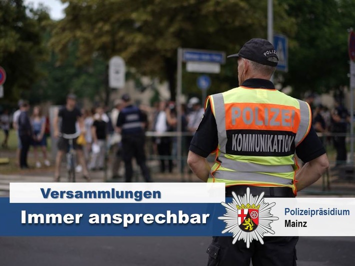 POL-PPMZ: Mainz, Versammlungen in  Mainzer Innenstadt verlaufen störungsfrei