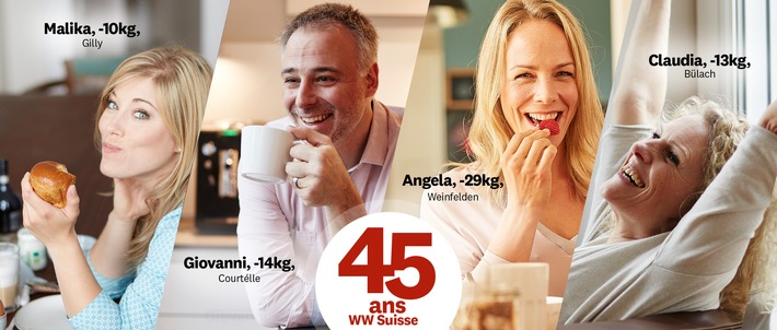 WW Suisse: les experts Wellness célèbrent leurs 45 ans et les témoignages de leurs membres