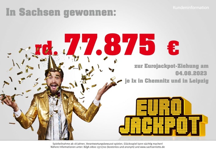 Erneutes Gewinnerwochenende in Sachsen: Eurojackpot und LOTTO 6aus49 sorgen für Finanzspritzen