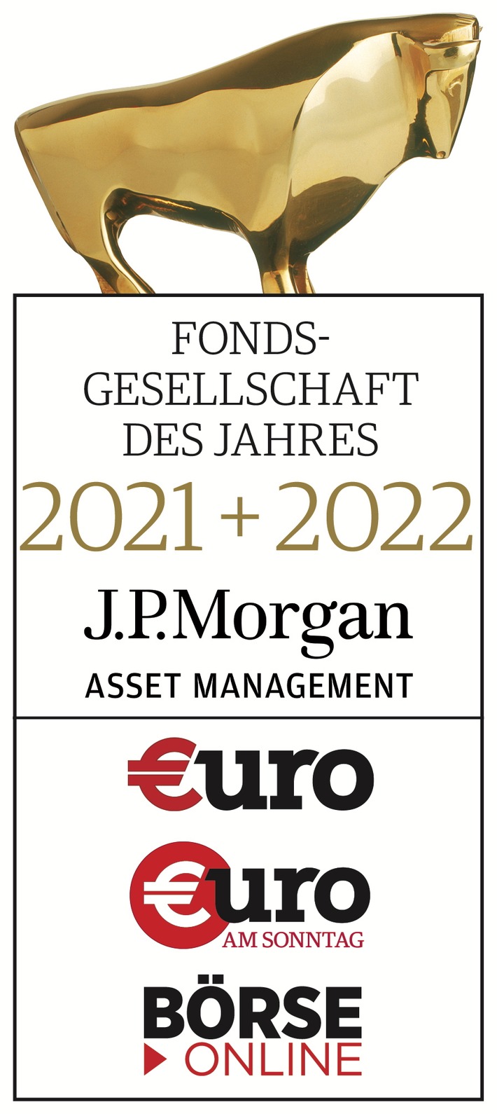 J.P. Morgan Asset Management zum zweiten Mal in Folge als "Fondsgesellschaft des Jahres" ausgezeichnet