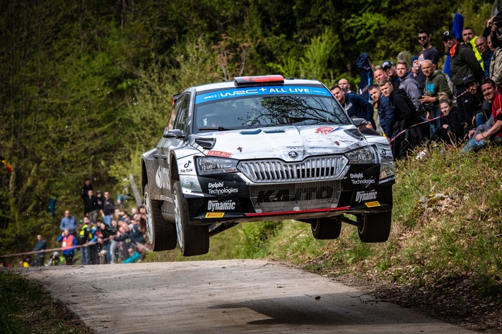 Rallye Kroatien: Sechs SKODA FABIA Rally2 evo unter den Top-10 in der Kategorie WRC2