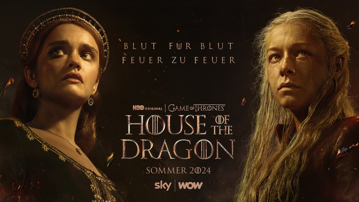 Sky veröffentlicht ersten Teaser-Trailer und Bilder der zweiten Staffel &quot;House of the Dragon&quot;