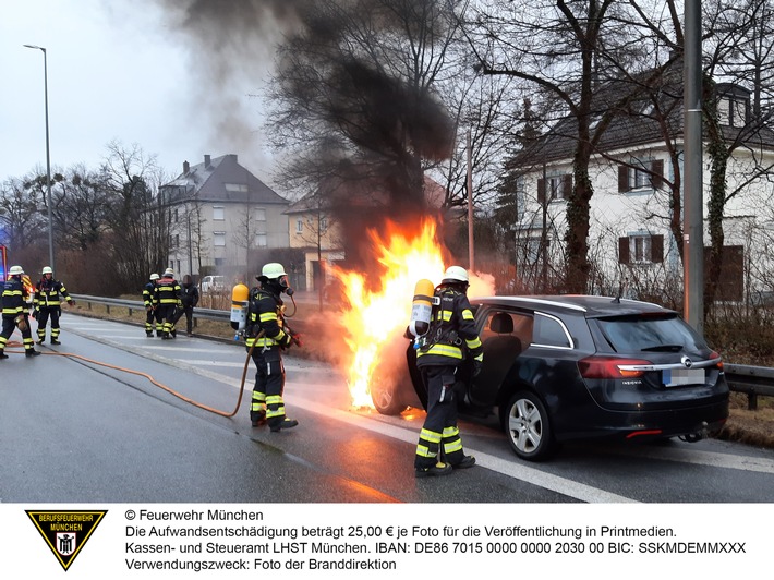 FW-M: Pkw gerät in Brand (Autobahn A95)