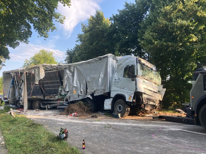 POL-COE: Coesfeld, Billerbeck, B525/Fahrbahn weiterhin gesperrt