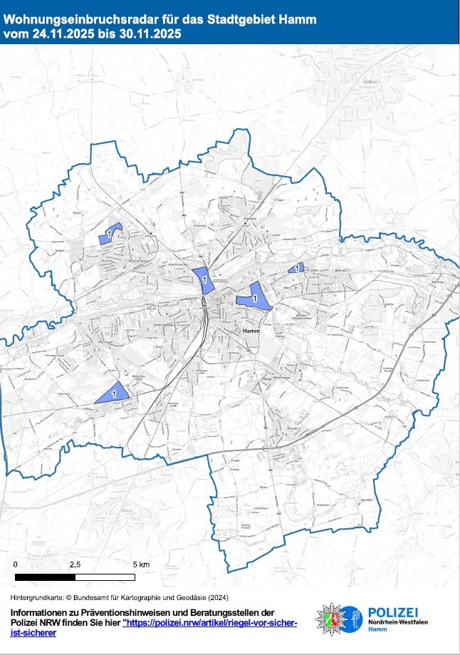 POL-HAM: Wohnungseinbruchradar Hamm für die Woche vom 24. bis zum 30. November 2025