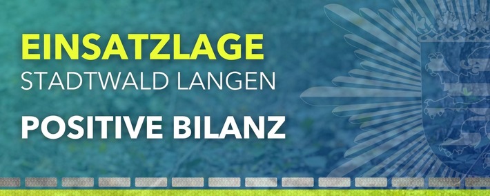 POL-OF: Einsatzmaßnahmen im Stadtwald Langen: Polizei zieht positive Bilanz