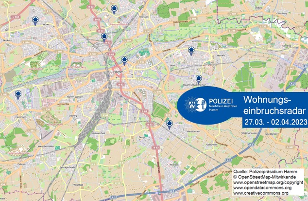 POL-HAM: Wohnungseinbruchsradar Hamm für die Woche vom 27. März bis 2. April