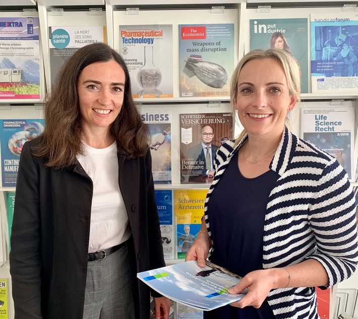 Interpharma - Neue Medien-Ansprechpartner: Anita Geiger, Leiterin Kommunikation, und Cécile Rivière, Medienverantwortliche Romandie