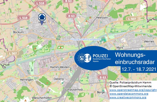 POL-HAM: Wohnungseinbruchsradar Hamm für die Woche 12.07.2021 bis 18.07.2021