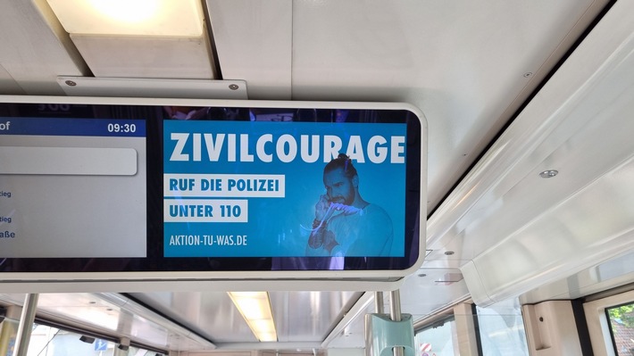 POL-DA: Darmstadt: &quot;Sichere Innenstadt&quot;/AKTION-TU-WAS - Initiative der Polizei für mehr Zivilcourage - Infotainment in Bussen und Bahnen der HEAG Mobilo