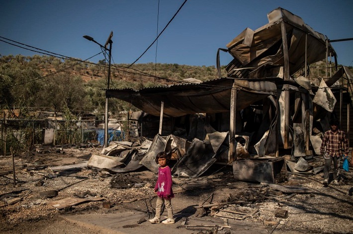 Feuer in Moria: Fast 4.000 Kinder ohne Obdach brauchen dringend Hilfe