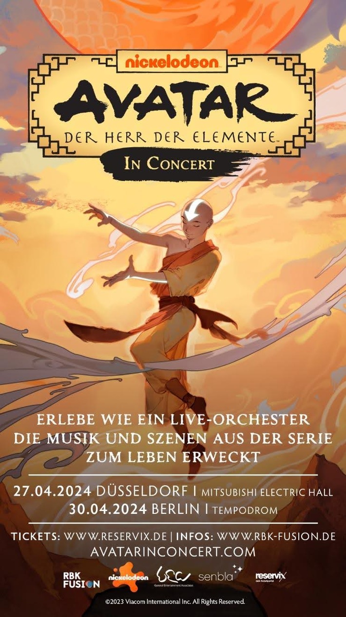Avatar: The Last Airbender In Concert kommt nach Deutschland / Vorverkauf für Berlin und Düsseldorf gestartet