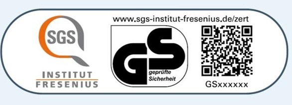 Das GS-Zeichen von SGS im neuen Design: Verlagerung der Zertifizierungsstelle für Produktionssicherheit von SGS-TÜV Saar zu SGS INSTITUT FRESENIUS