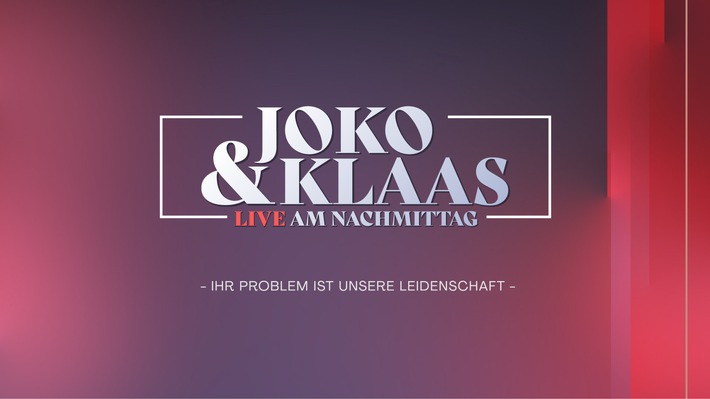 Programmänderung: ProSieben zeigt die Call-in-Show "Joko & Klaas live am Nachmittag - Ihr Problem ist unsere Leidenschaft" am Mittwoch, 16:00 Uhr