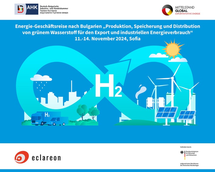 Energie-Geschäftsreise nach Bulgarien "Produktion, Speicherung und Distribution von grünem Wasserstoff für den Export und industriellen Energieverbrauch", 11.-14. November 2024