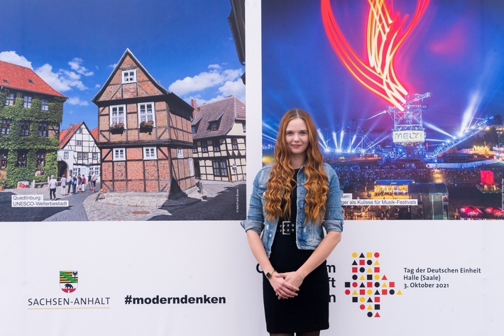 Bürgerdelegation Sachsen-Anhalt Michelle Manja Putze: "Mir ist es wichtig, von meinen Privilegien etwas zurückgeben zu können" // (c) Staatskanzlei / Daniel Baumann / Bürgerdelegation Sachsen-Anhalt - "Mir ist es wichtig, von meinen Privilegien etwas zurückgeben zu können" / Weiterer Text über ots und www.presseportal.de/nr/157804 / Die Verwendung dieses Bildes ist für redaktionelle Zwecke unter Beachtung ggf. genannter Nutzungsbedingungen honorarfrei. Veröffentlichung bitte mit Bildrechte-Hinweis.