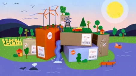 Etsy setzt als erstes globales E-Commerce Unternehmen auf die 100%ige Kompensation von aus globalem Versand resultierenden Kohlenstoffemissionen mit Klimazertifikaten