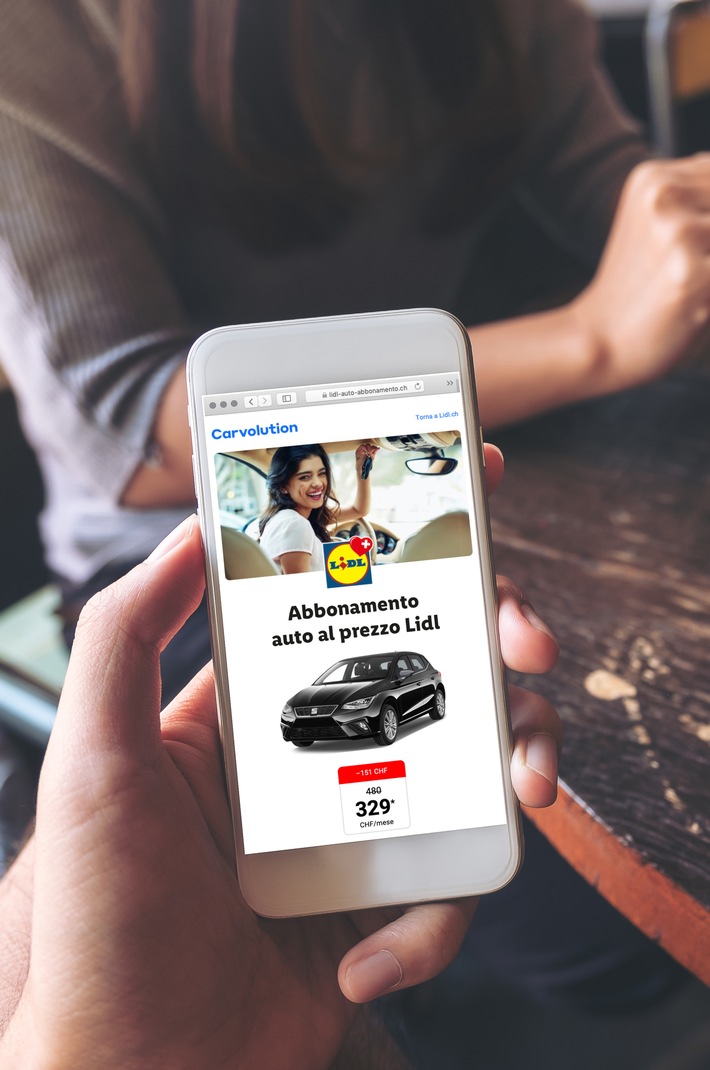 Lidl Svizzera lancia l&#039;abbonamento all&#039;auto / Cooperazione con la start-up Carvolution