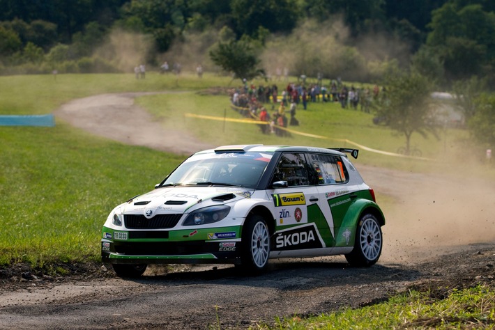 SKODA Pilot Wiegand vor Finaltag / Fünfter bei der ERC-Rallye in Tschechien (BILD)