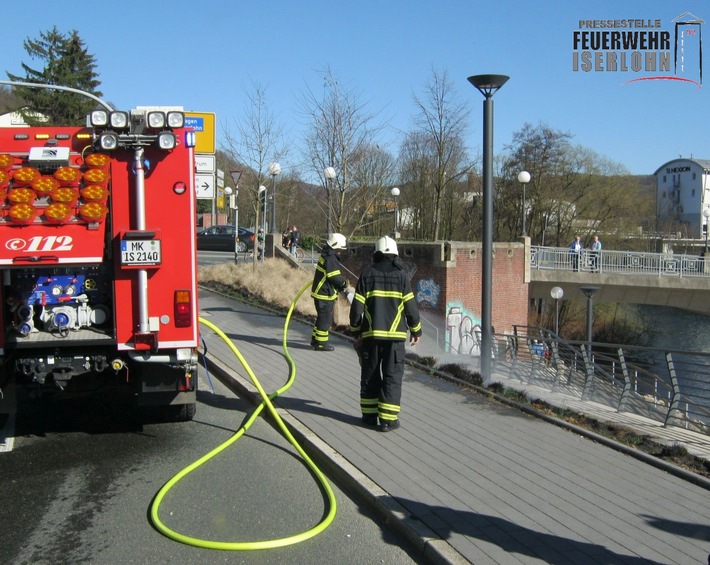 FW-MK: Grasnarbenbrand am Lennedamm